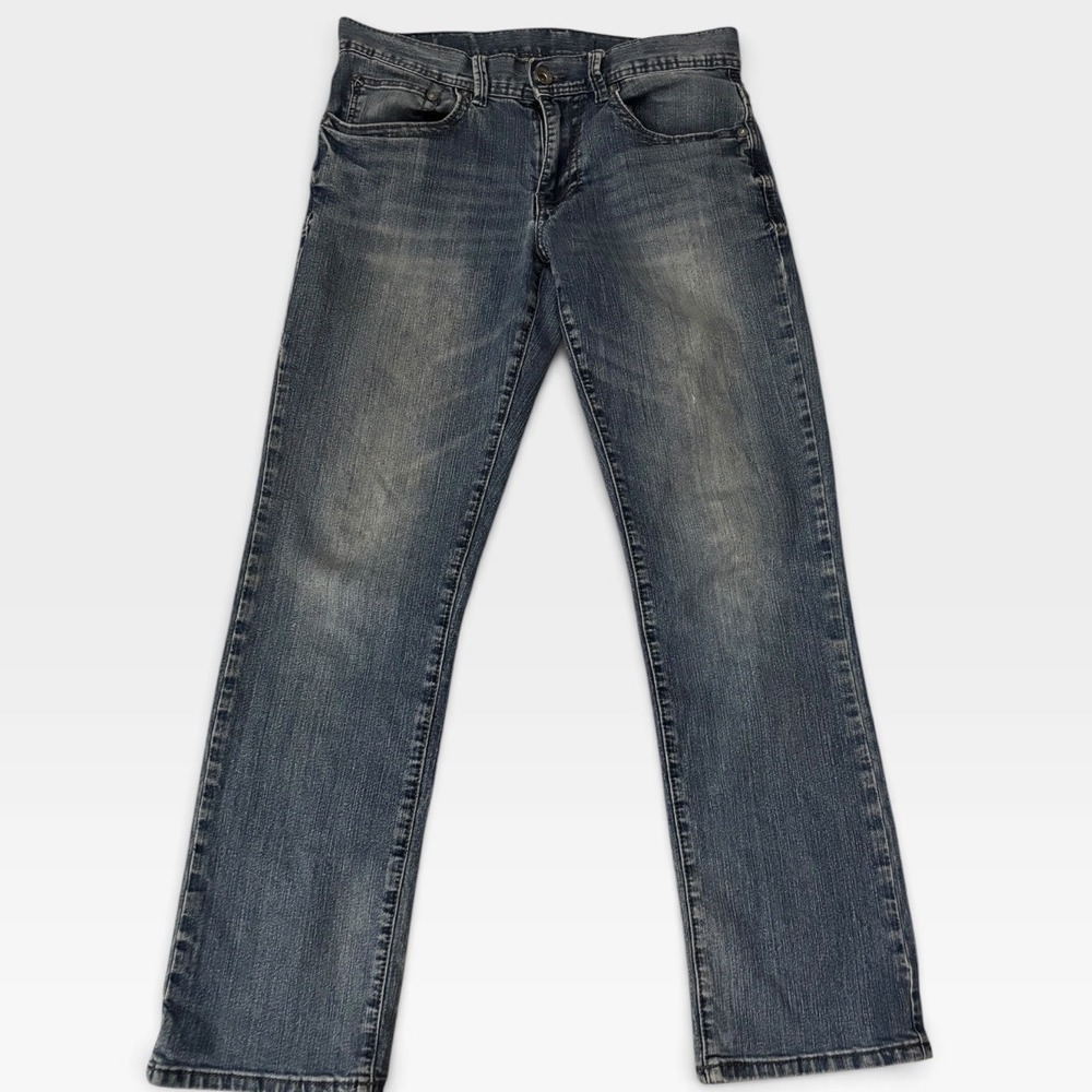 Axel Brand Mens Straight Leg Jeans 30x32 Medium Wash Stretch Denim RN143571